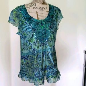 Paisley/ Floral Dress Barn top